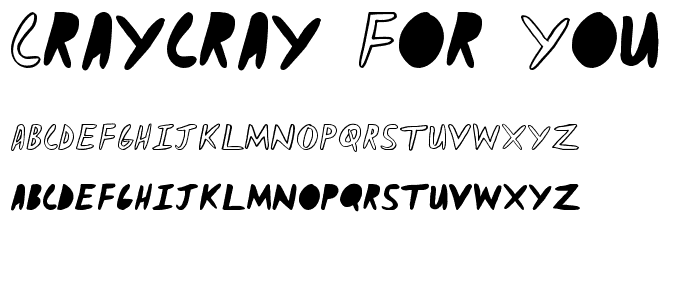 CRAYCRAY FOR YOU font